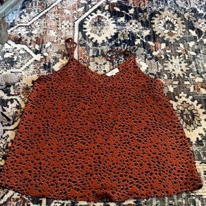 entro Rust Leopard-Print Spaghetti-Strap Cami